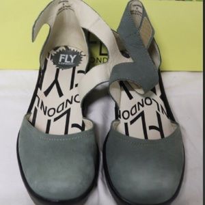 Fly London Olive Green Ankle Strap Sandals-7.5
